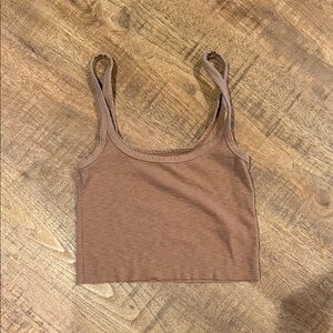Aerie Brown Crop Tank